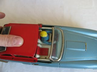 Vintage Bandai Japan Tin Litho Auto - Top Ferrari Convertible 4003 Part / Restore 7