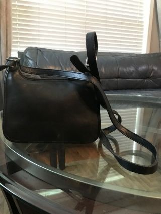 Coach Vintage Black Leather Crossbody Bag Waist Belt Fanny Pack