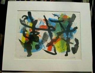 Rare1967 John Von Wicht Pencil Signed Abstract Expressionist Lithograph 3