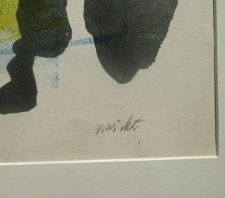 Rare1967 John Von Wicht Pencil Signed Abstract Expressionist Lithograph 5