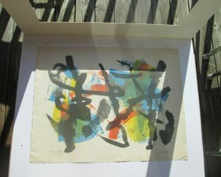 Rare1967 John Von Wicht Pencil Signed Abstract Expressionist Lithograph 7