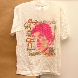 Vintage 1987 Prince World Tour White T - Shirt,  Sign Of The Times,  Size L,  Deadstock