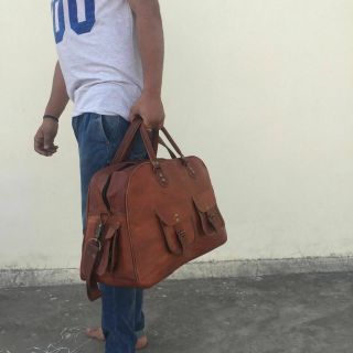 Leather Harison Bag Travel Men Duffle Vintage Weekend Luggage Overnight