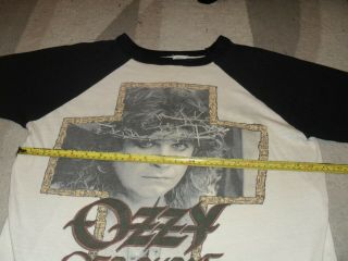 Ozzy Osbourne 80 ' s baseball shirt tour 88 - 89 judas priest iron maiden 5