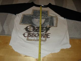 Ozzy Osbourne 80 ' s baseball shirt tour 88 - 89 judas priest iron maiden 7