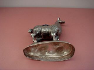 VERY RARE NOVELTY SOLID STERLING SILVER CONTINENTAL HALLMARKED LLAMA PINCUSHION 7