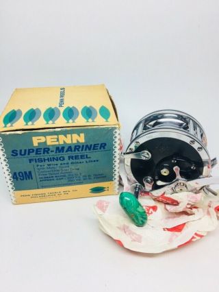 Vintage Penn 49 Mariner Fishing Reel /box Old Stock Usa