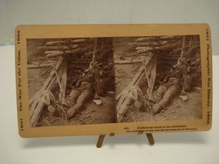 Antique Civil War Confederate Dead On Battlefield Stereoview Card Real Photo