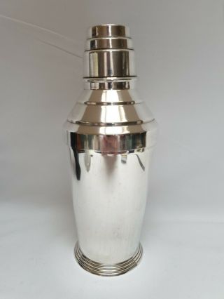 Atkins Brothers Art Deco Silver Plated Cocktail Shaker 1930s