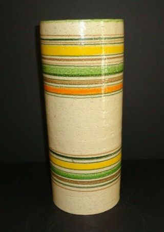 Vintage Aldo Londi for Bitossi Rosenthal Netter 257/2 Banded Pottery Vase Italy 5