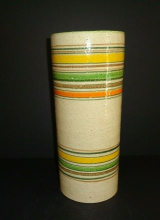 Vintage Aldo Londi for Bitossi Rosenthal Netter 257/2 Banded Pottery Vase Italy 6