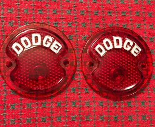 Vdodge Red Glass Taillight Lens Vintage Auto Car Truck 3.  5” Diameter.