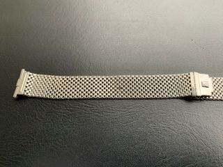 Vintage JB Champion NASA 19mm Stainless Steel Mesh Bracelet Band Straight Ends 3