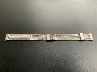 Vintage JB Champion NASA 19mm Stainless Steel Mesh Bracelet Band Straight Ends 5