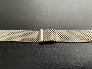 Vintage JB Champion NASA 19mm Stainless Steel Mesh Bracelet Band Straight Ends 6