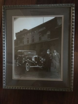 Laurel and Hardy 1931 Vintage b/w Studebaker PHOTO Hal Roach Studios Culver City 2