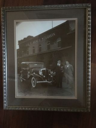 Laurel and Hardy 1931 Vintage b/w Studebaker PHOTO Hal Roach Studios Culver City 3