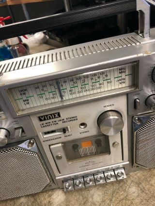 VINIX Vintage Japan Boombox Ghetto Blaster portable stereo German lang.  VCP 6714 5