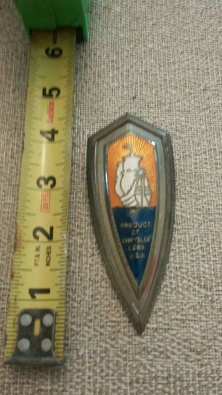 Vintage 1930s 1940s Plymouth Hood Emblem Badge Medallion 1939 1940