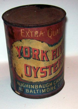 VINTAGE BLACK AMERICANA NI HEAD EXTRA QUALITY YORK RIVER OYSTER CAN 2
