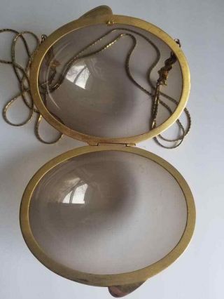 Rare Early VTG Judith Leiber Mid Century Smoked Lucite Egg Ball Clutch Purse 5