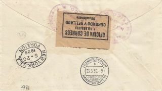 ZEPPELIN MEXICO to Germany air cover 1936 RARE 2