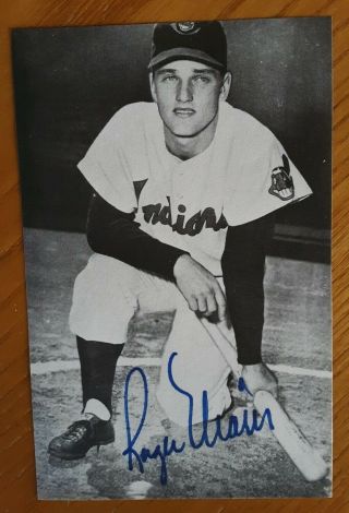 Roger Maris Autograph Signed Photo Rare Cleveland Indians Yankees Jsa Letter