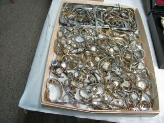 Huge Group Of Vintage Ladies Wristwatches And Straps.  And As Found