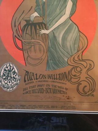 Rare,  Grateful Dead Signed Family Dog 45 Poster.  Beautifully framed and matted 3