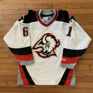 Vintage Buffalo Sabres Maxim Afinogenov Hockey Jersey Mens Medium Goat Head 90s 5