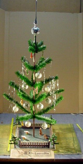 Vintage Dollhouse Christmas Tree With Paper Leafs Garden Of Paradise Size 30 "