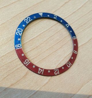 Vintage Rolex Gmt Faded Pepsi Bezel Insert 16750