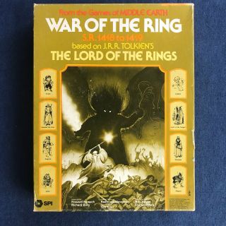 1977 Vintage Board Game “war Of The Ring " Lord Of The Rings - Designer Edition