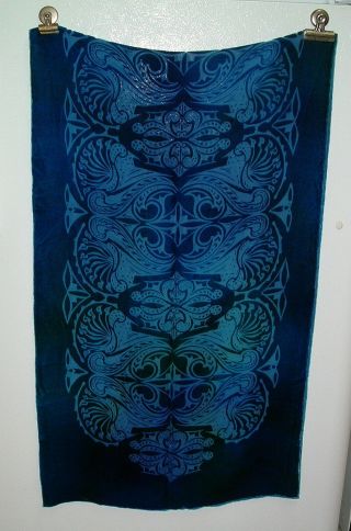 Charles & Patricia Lester Silk Rayon Scarf Couture Hand Crafted Wales Iridescent