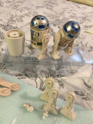 ✅Vintage Star Wars Droid Factory R2 - D2 3rd Leg PARTS Lot❗️NICE 4