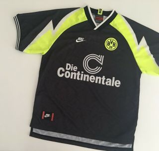 Borussia Dortmund 1995/96 Away Football Shirt Xl Soccer Jersey Nike Vintage