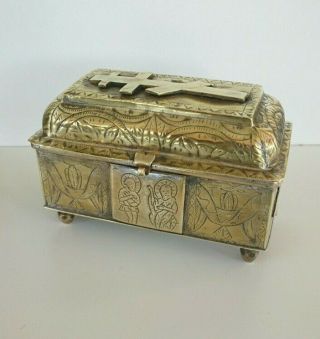 Antique Russian Orthodox Box For Christening 19th Century.