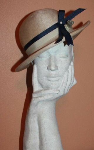 1980 ' s Vintage Christian Dior Mannequin Female Woman Head millinery glasses hat 2