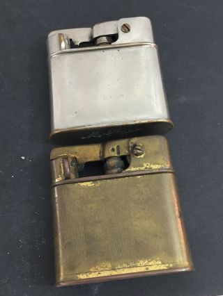 2 Vintage Semi Automatic Pocket Lighters - Myflam & 1000 Zunder