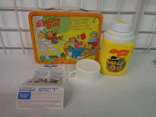 Vintage 1983 Thermos The Berenstain Bears Metal Lunchbox Complete Insert