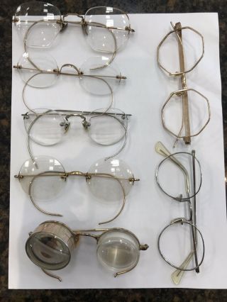 Steampunk Eyeglasses Wire Rim Eyeglasses Eye Glasses Spectacles Vintage Loy Of 7