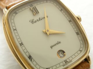 Gents Retro Swiss Certina Gold Plated & Stainless Steel Quartz Dress/wrist Watch