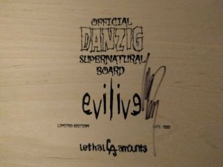 MISFITS SAMHAIN DANZIG Spirit Boards - Ouija Boards Signed & numbered VERY RARE 5