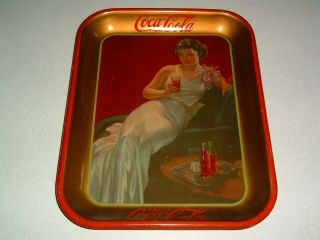 Vintage Authentic 1936 Coca - Cola Drink Tray Color