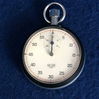Vintage 53mm Heuer Stopwatch (swiss Made) Terrific
