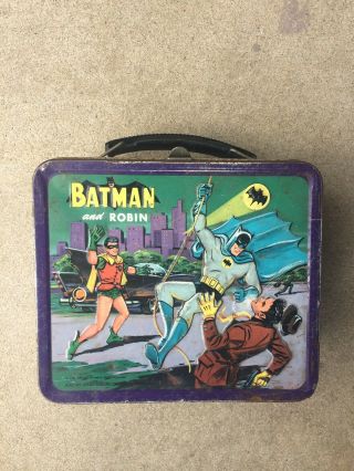 Vintage Batman And Robin 1966 Alladin Lunch Box