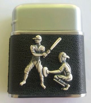 Vintage Evans Flip Top Lighter Sports Baseball Players