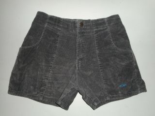 Vtg 80s Op Corduroy Shorts Dark Gray 4 " Ocean Pacific Cords 1980s Rare Mens 32
