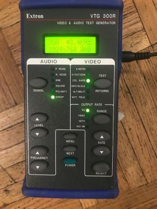 Extron Vtg 300r Handheld Rechargeable Battery Powered Video Audio Test Generator