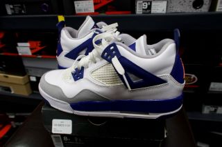 Nike Air Jordan 4 Retro Og Vintage Vtg Blue Nba Basketball Size 8y Authentic